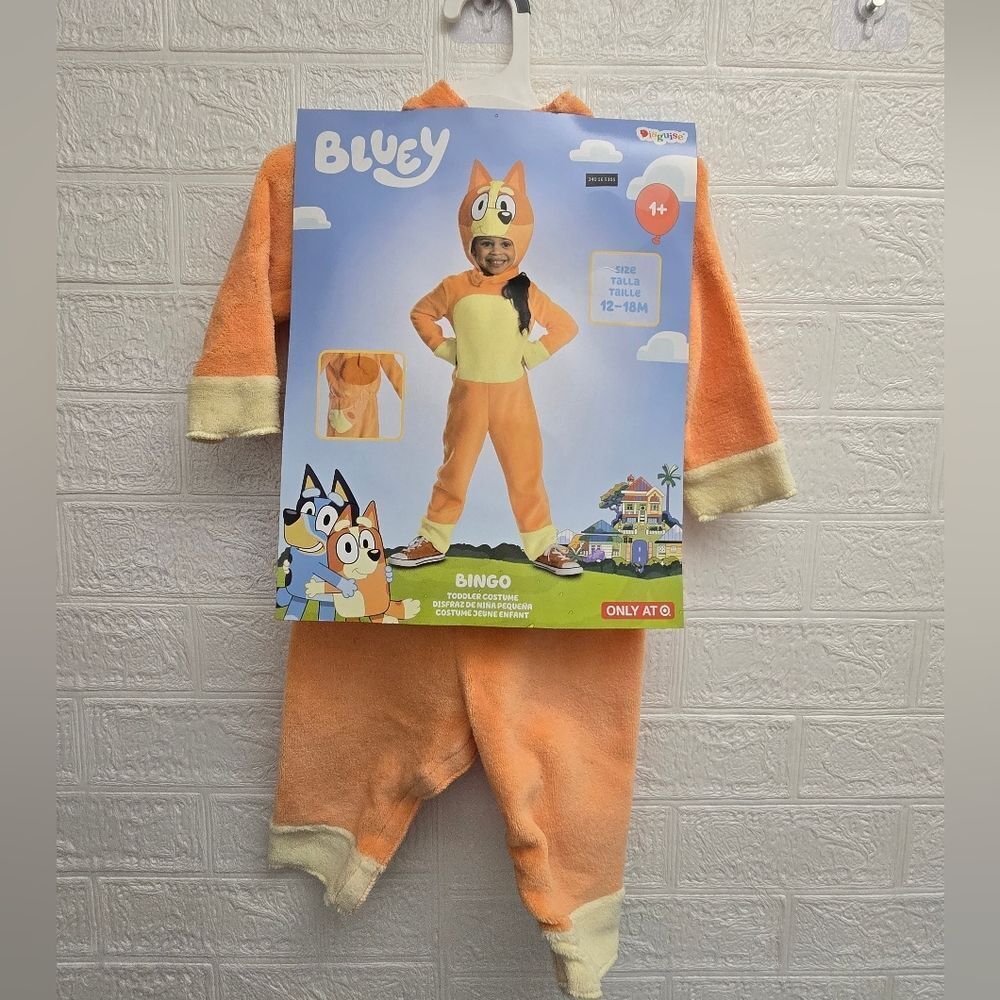 BBC Infant Bluey Bingo Healer Classic Costume Jumpsuit Brown 12-18 Months New